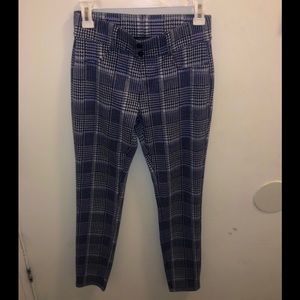 NWT Tahari Blue/Black Plaid Career Stretch Pants